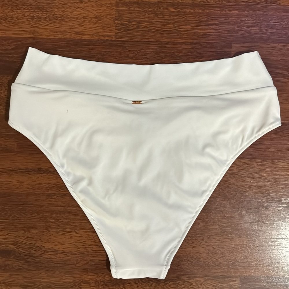NWOT white PINK By Victorias Secret high waist bikini bottom. Size XXL/XXG/EEG - Picture 3 of 6